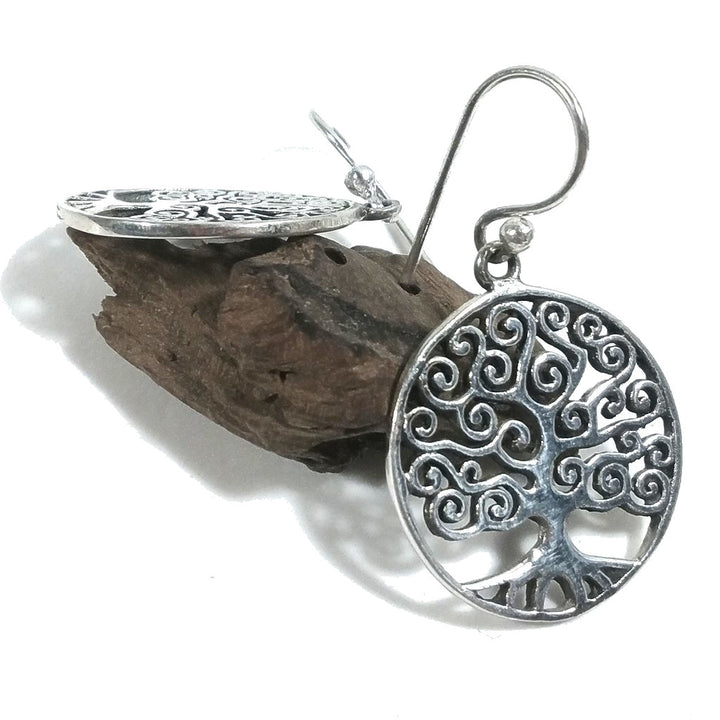 ORECCHINI etnici in argento 925 ALBERO DELLA VITA | Orecchini in argento