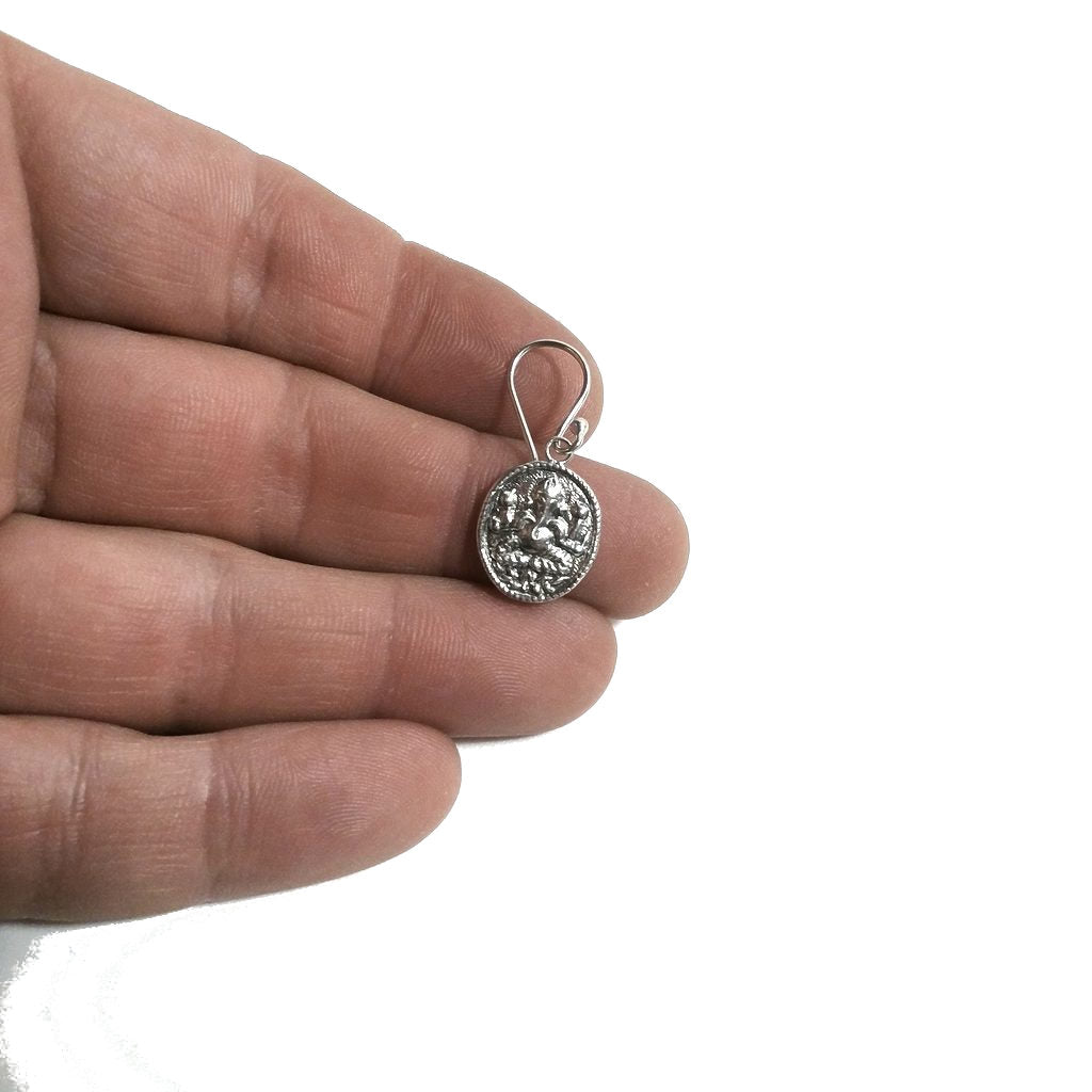 ORECCHINO etnico argento 925 GANESH piccolo