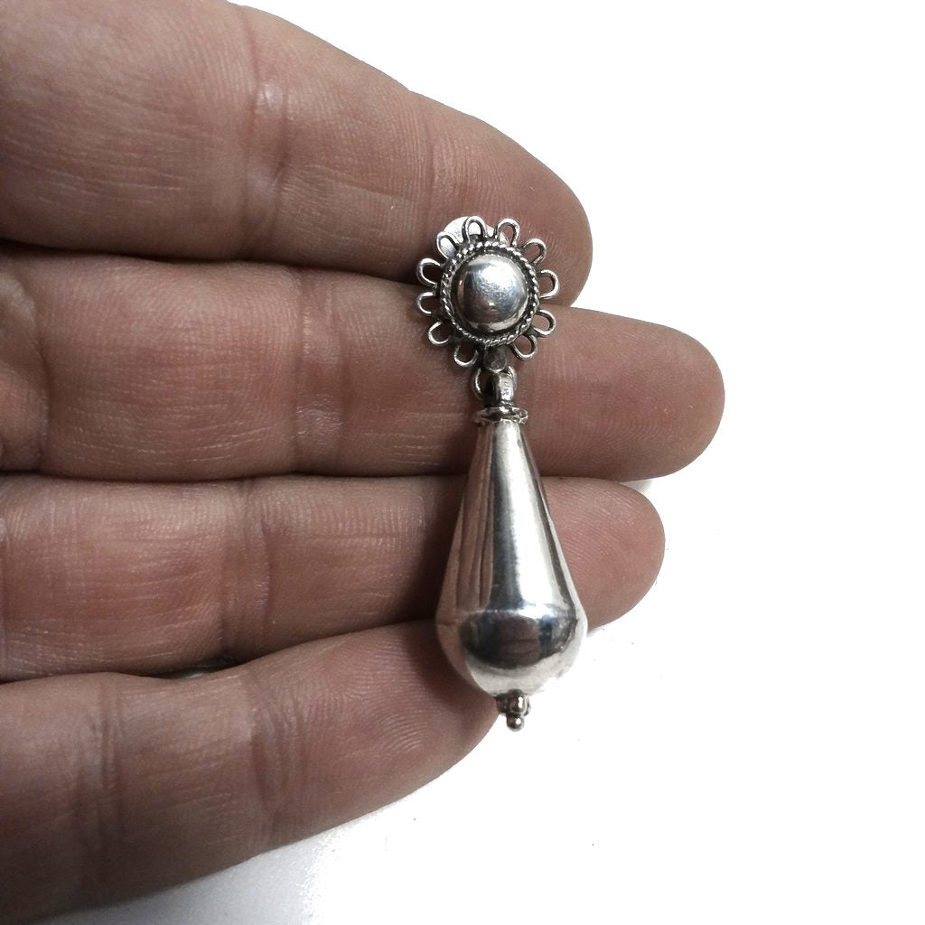 ORECCHINI etnici in argento 925 a forma di goccia | Orecchini da lobo