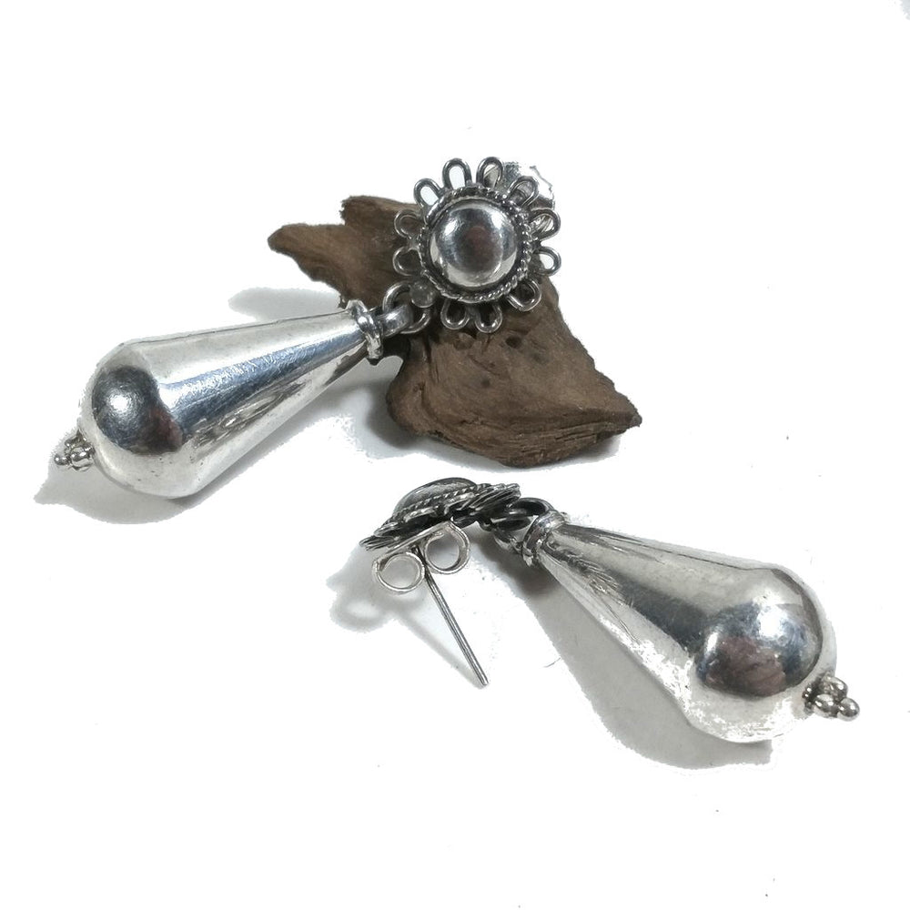ORECCHINI etnici in argento 925 a forma di goccia | Orecchini da lobo