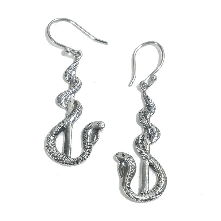 Caduceo | Asclepio | ORECCHINI etnici argento 925 artigianali | Orecchini etnici