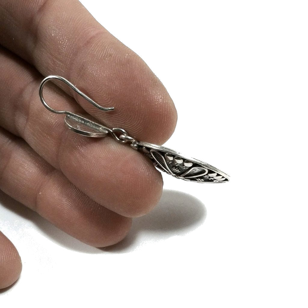 Orecchini etnici in argento 925 tondo - HAKWA