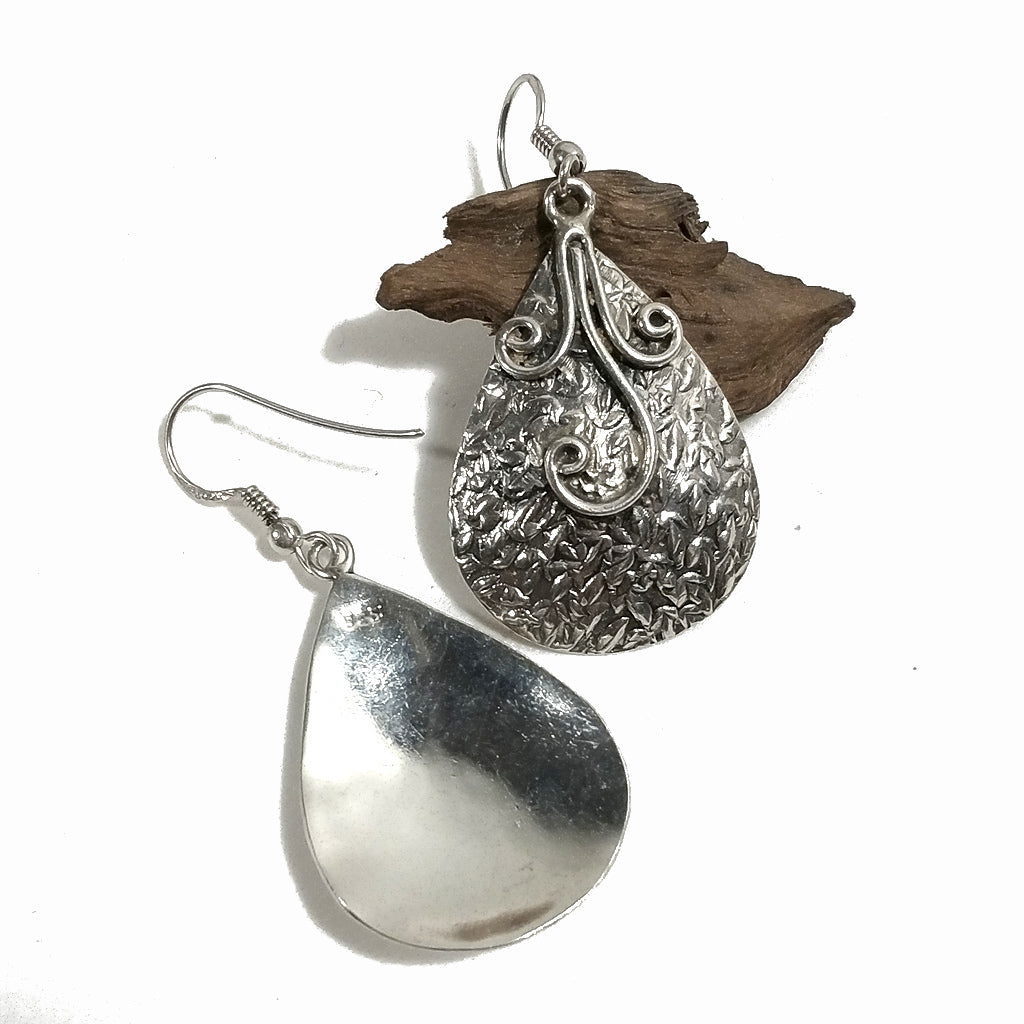 Orecchini etnici in argento 925 - GOCCIA TIBETANA