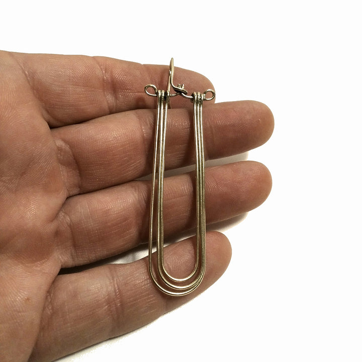 ORECCHINI ETNICI Ottone lucido | Orecchini artigianali | BOHO