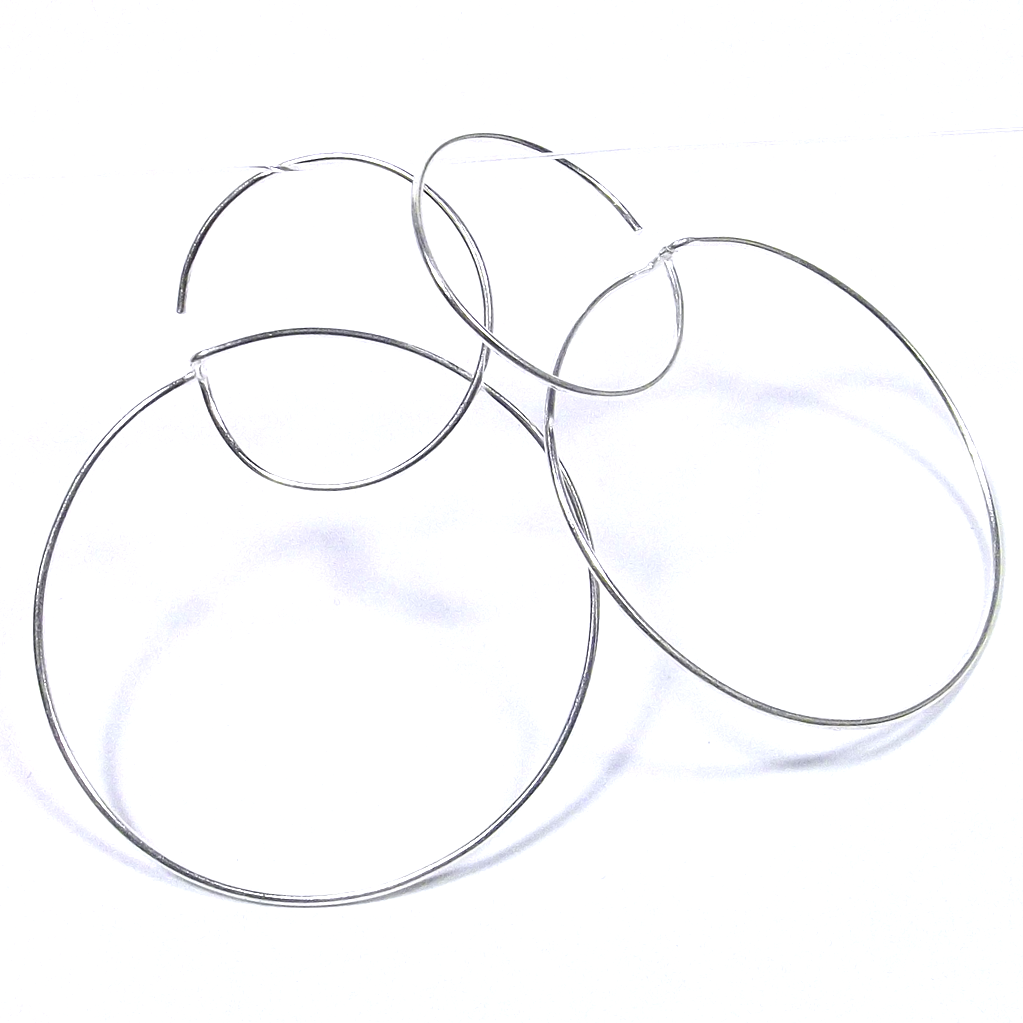 Orecchini doppio cerchio argento - donna - pendente