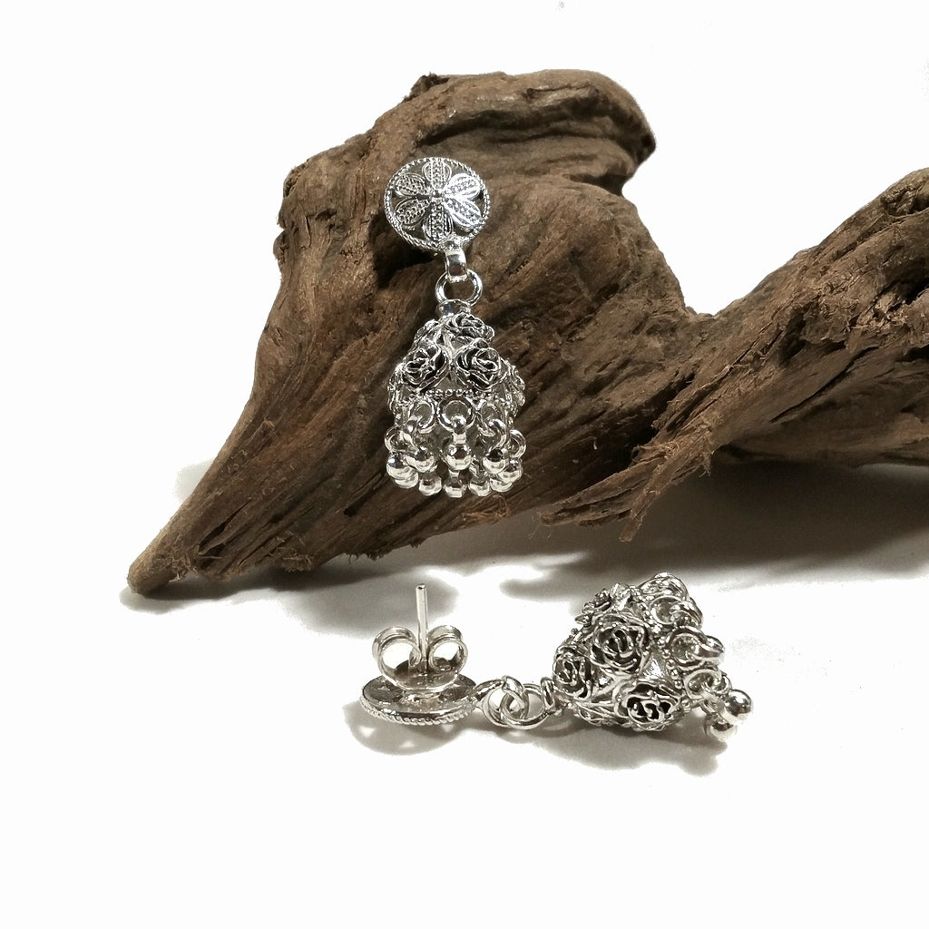 ORECCHINI chandelier etnico in argento 925 | Tradizionali indiani | Gioielli in argento
