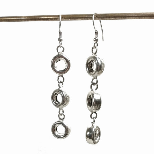 ORECCHINI pendenti in argento 925 | DISCHI | Gioielli in argento