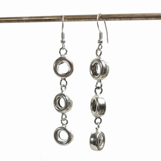 ORECCHINI pendenti in argento 925 | DISCHI | Gioielli in argento