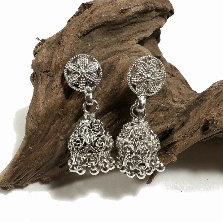 ORECCHINI chandelier etnico in argento 925 | Tradizionali indiani | Gioielli in argento