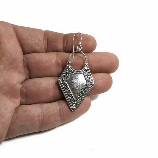 ORECCHINI in argento 925 a forma di rombo | Orecchini argento
