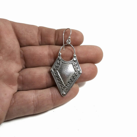 ORECCHINI in argento 925 a forma di rombo | Orecchini argento