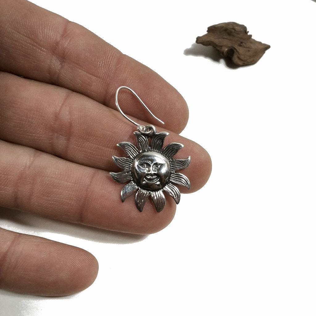 ORECCHINI in argento 925 - SOLE Tibetano | Orecchini sole