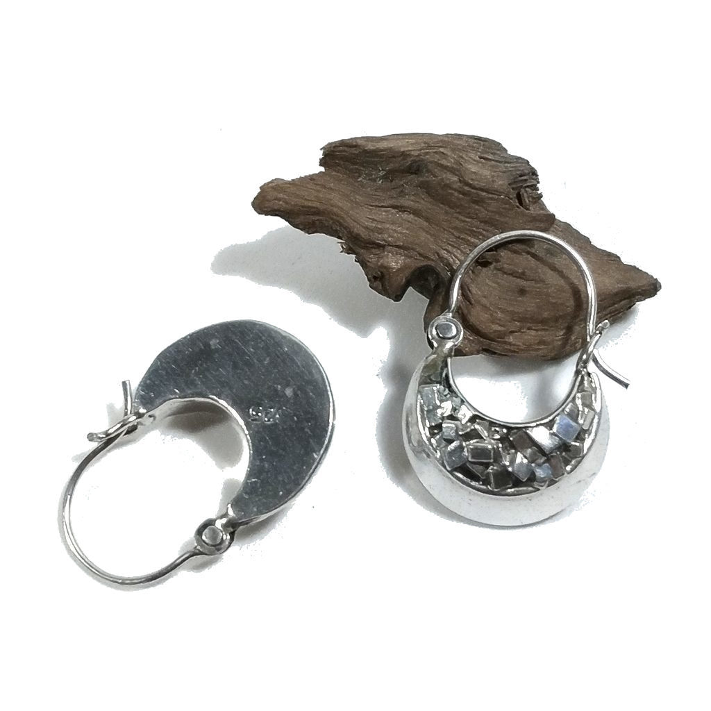 ORECCHINI etnici in argento 925 campanella | Orecchini cerchio