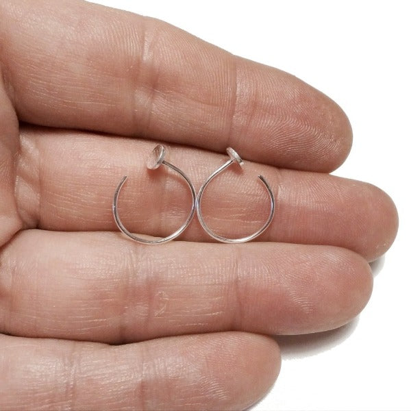 ORECCHINI in argento 925 satinato cerchio piccolo ORECCHINI | Cerchio