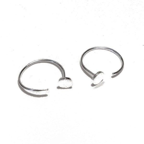 ORECCHINI in argento 925 satinato cerchio piccolo ORECCHINI | Cerchio