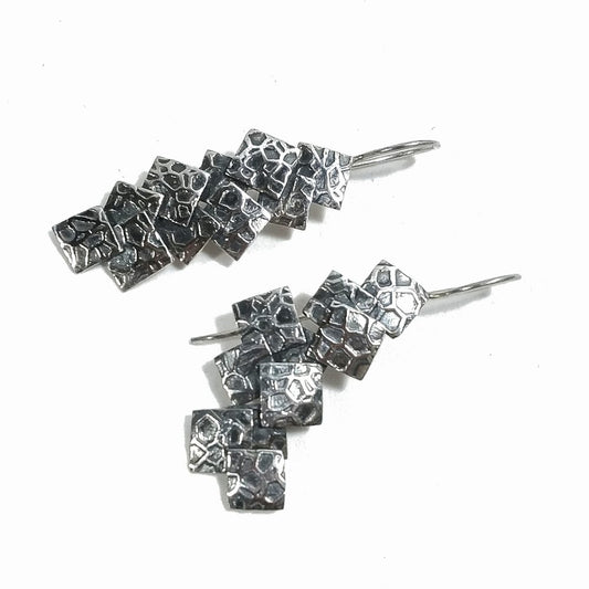 ORECCHINI etnici in argento 925 | CUBO Cubismo | Orecchini in argento