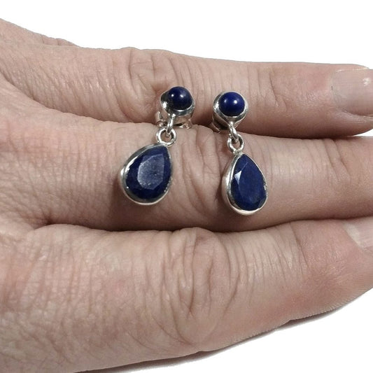 ORECCHINI Argento 925 artigianali Lapislazzuli | orecchini in argento da lobo