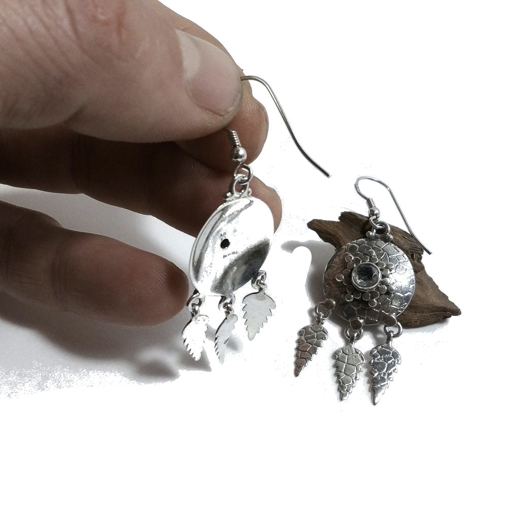 Orecchini etnici in argento 925 piume - HORSLEY