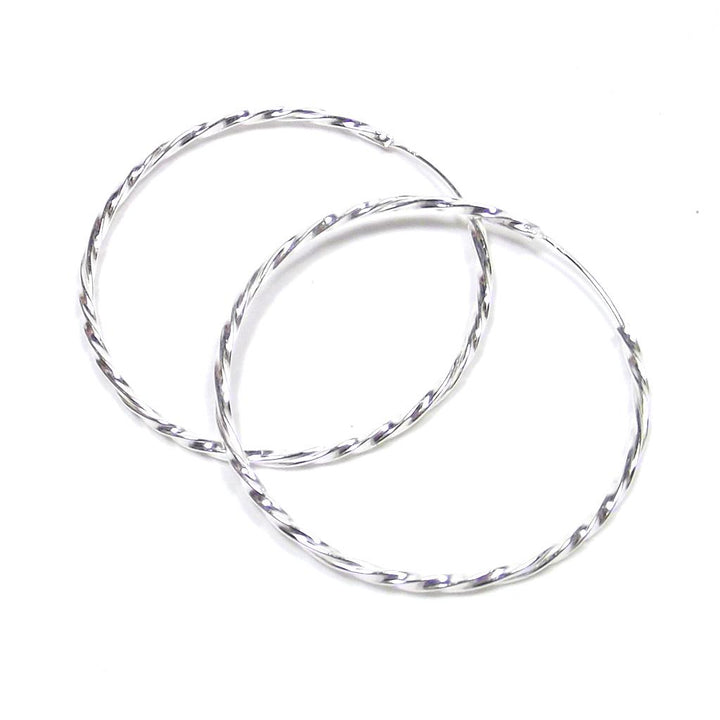 Coppia ORECCHINI cerchio argento - TWIST