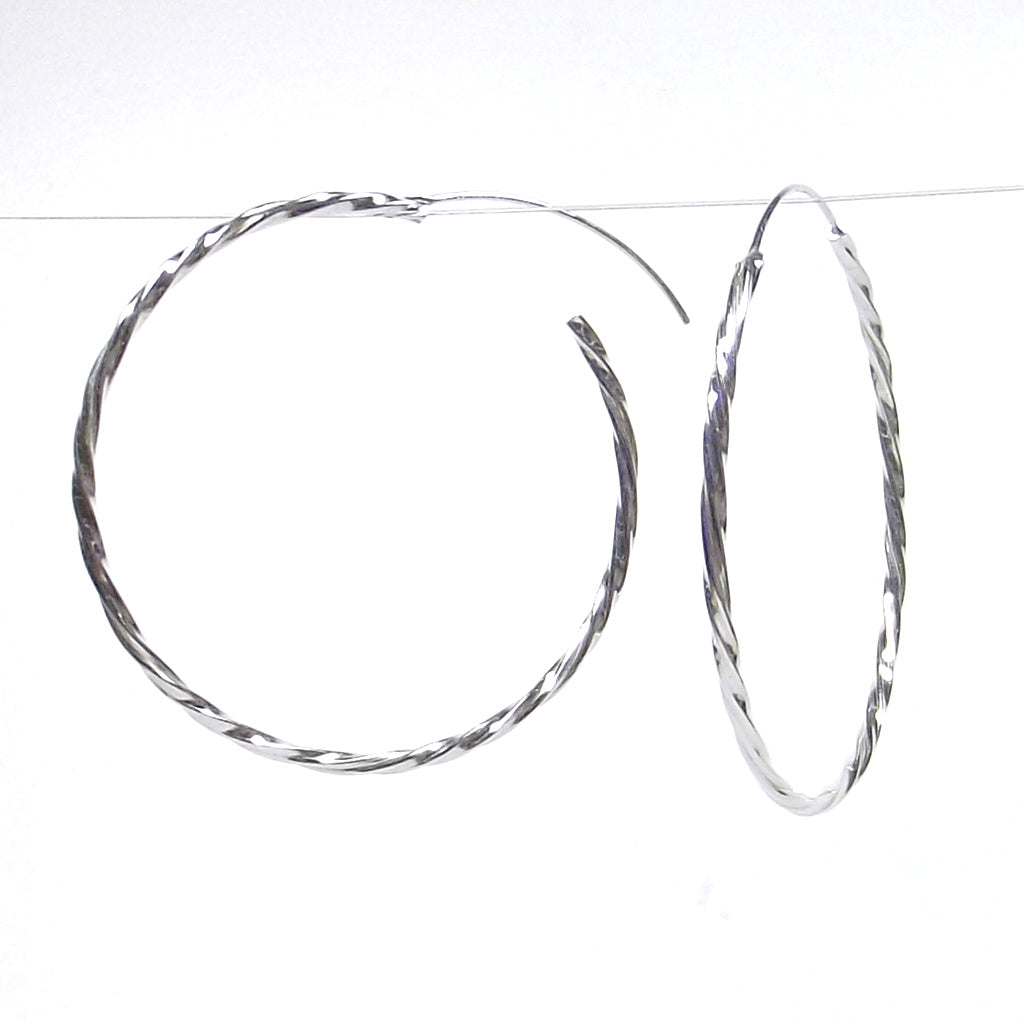 Coppia ORECCHINI cerchio argento - TWIST