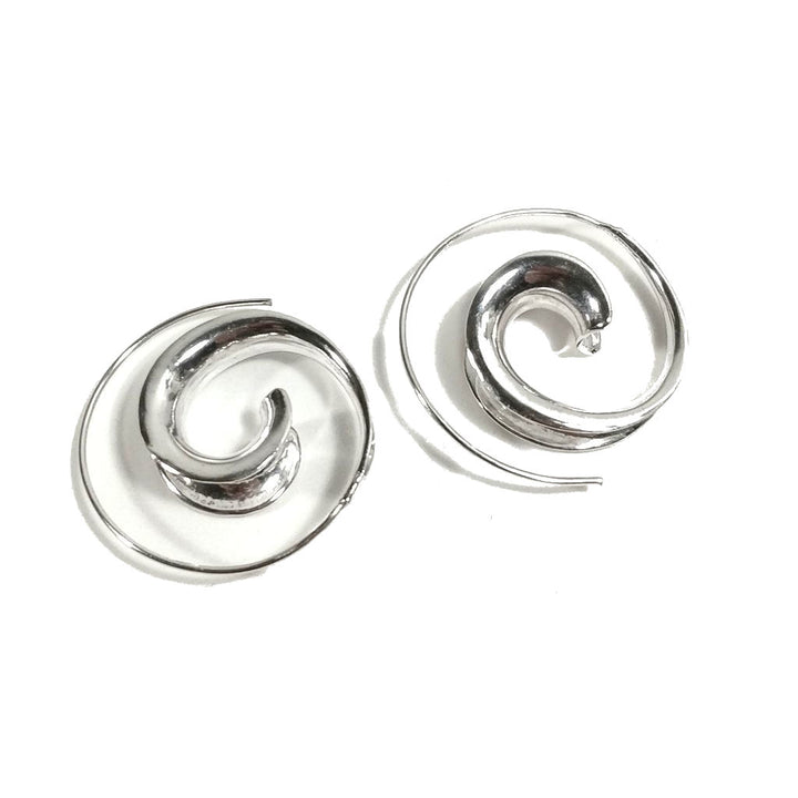 ORECCHINI ETNICI Ottone lucido ORECCHINI | SPIRALE | BOHO