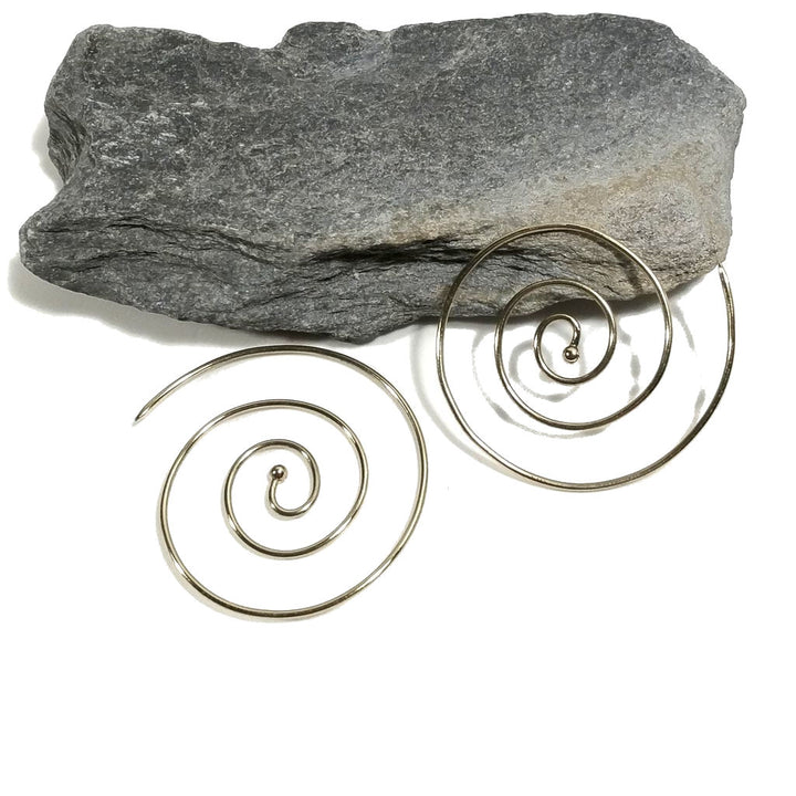 ORECCHINI ETNICI Ottone lucido ORECCHINI | SPIRALE | Minimal