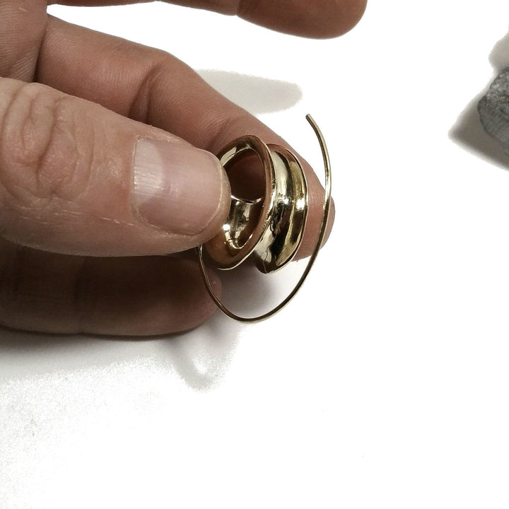 ORECCHINI ETNICI Ottone lucido ORECCHINI | SPIRALE | BOHO