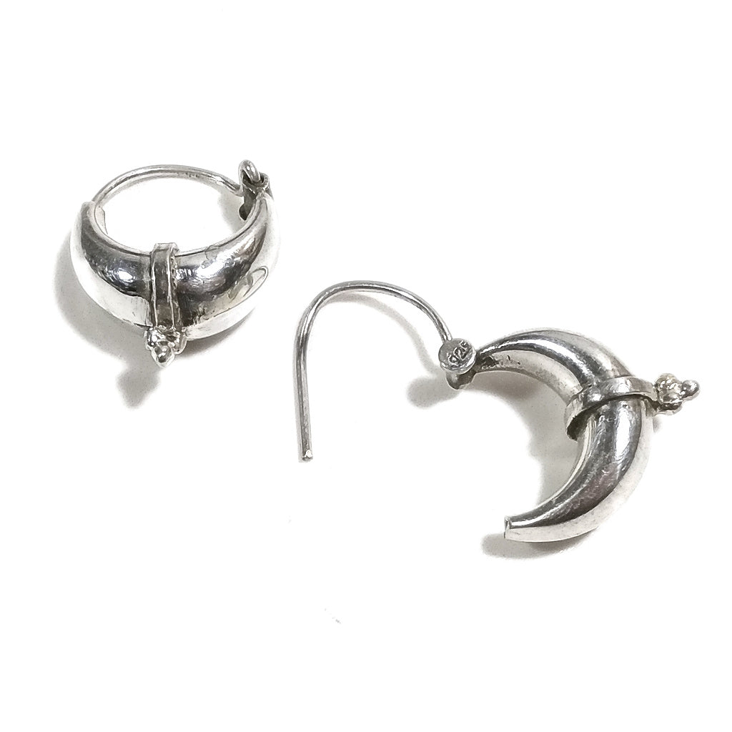 ORECCHINI etnici cerchio in argento 925 - TRIBAL