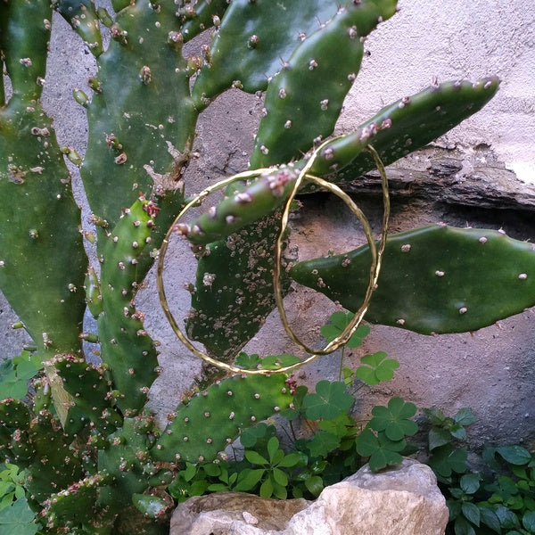 ORECCHINI a CERCHIO grande SETU in Ottone lucido ORECCHINI | Cerchio