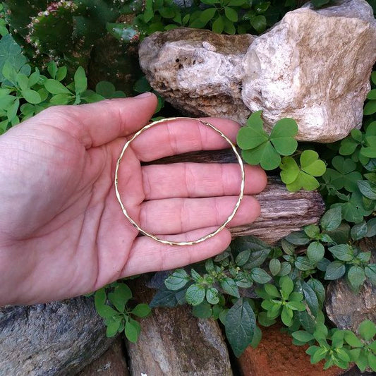 ORECCHINI a CERCHIO grande SETU in Ottone lucido ORECCHINI | Cerchio
