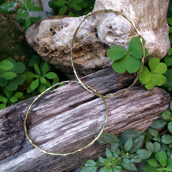 ORECCHINI a CERCHIO grande SETU in Ottone lucido ORECCHINI | Cerchio
