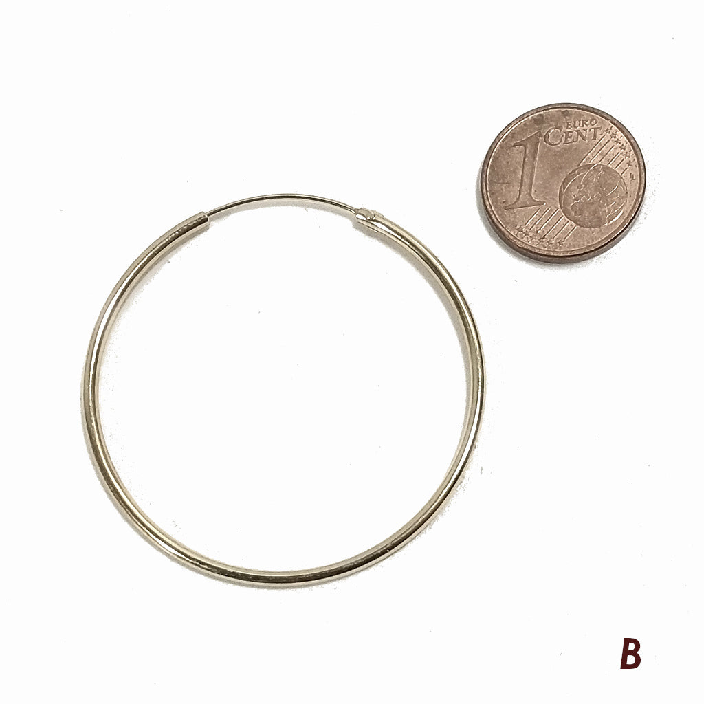 ORECCHINI CERCHIO in Argento 925 dorato | Cerchi Color ORO | Gioielli in argento