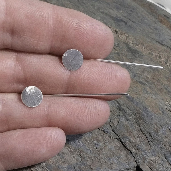 ORECCHINI artigianali in argento satinato - DAZE