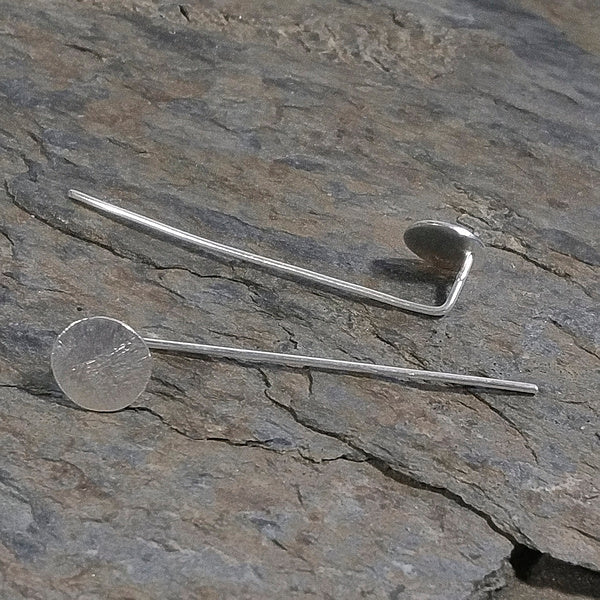 ORECCHINI artigianali in argento satinato - DAZE
