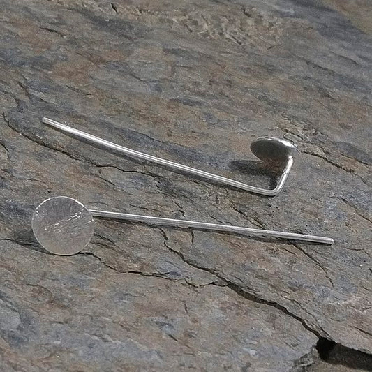 ORECCHINI artigianali in argento satinato - DAZE