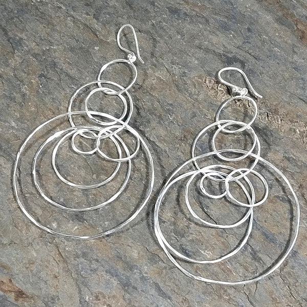 ORECCHINI millecerchi argento artigianali - VIRNA