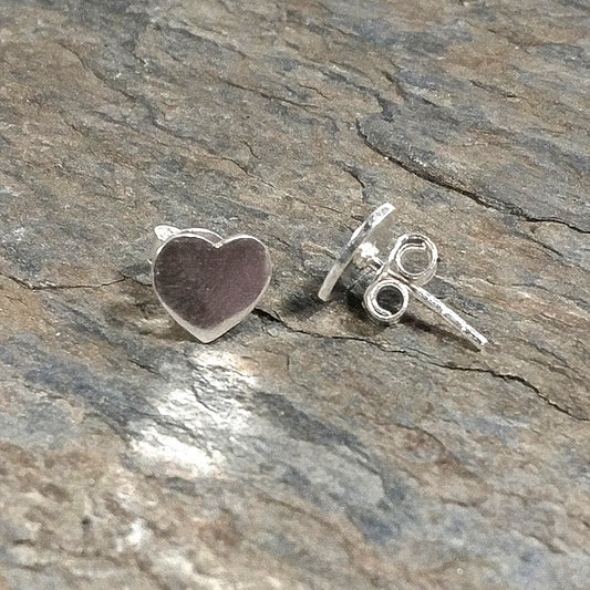 ORECCHINI - DIL da lobo in ARGENTO a forma di CUORE artigianali | Tappabuchi in argento