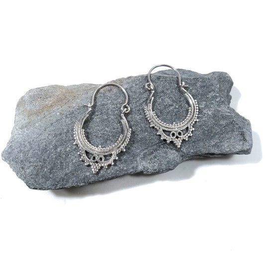 ORECCHINI ETNICI Argento 925 Orecchini artigianali | Cerchio