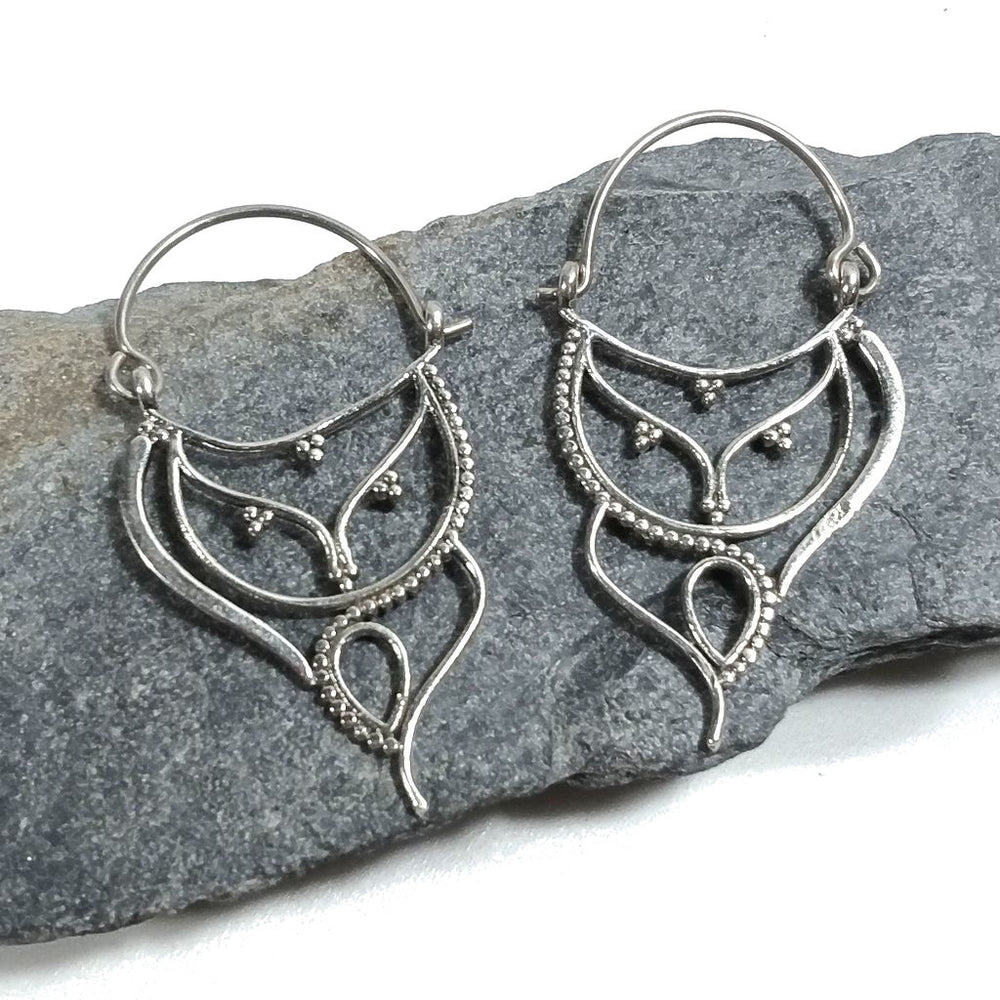 ORECCHINI ETNICI Argento 925 Orecchini artigianali | Cerchio