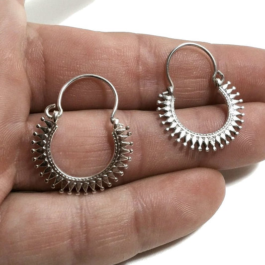 ORECCHINI ETNICI Argento 925 Orecchini artigianali | Cerchio