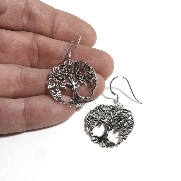 ORECCHINI etnici in argento 925 albero della vita - CHANDUR