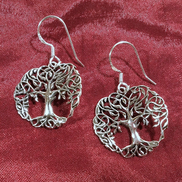 ORECCHINI etnici in argento 925 albero della vita - CHANDUR