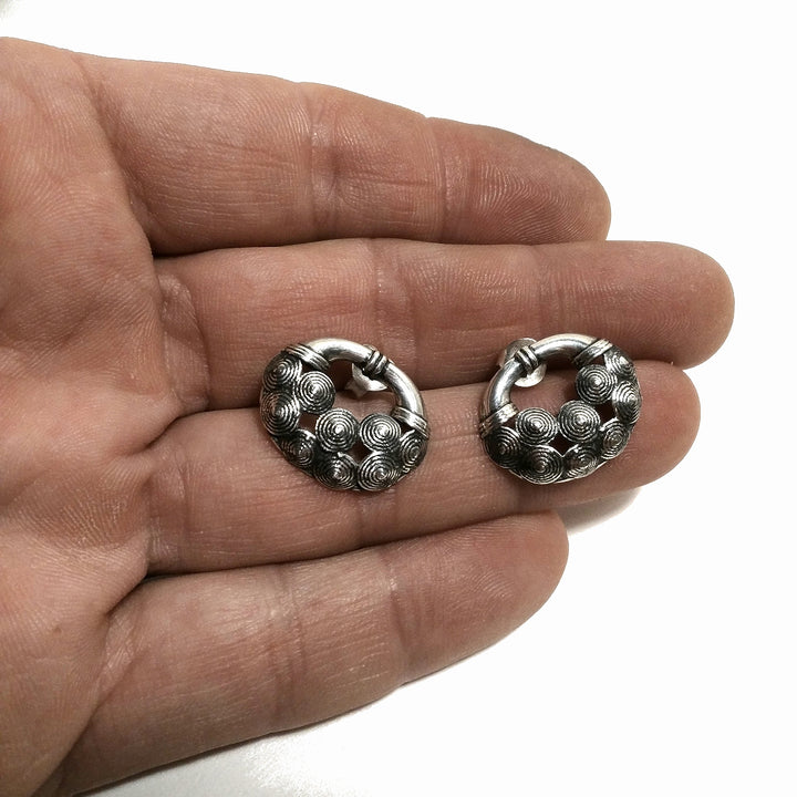 ORECCHINI etnici da lobo in Argento 925 | SPIRALE | Gioielli in argento