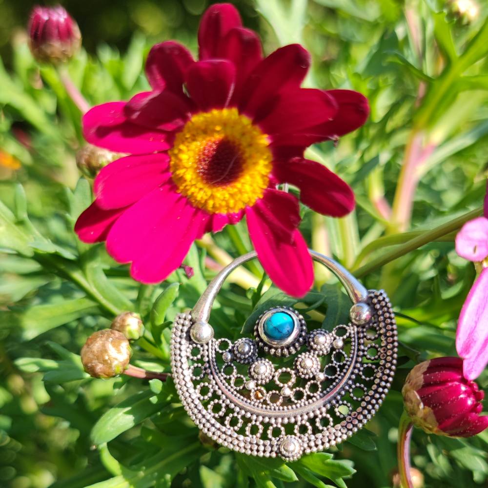 ORECCHINI BALAMOHAN in argento 925 con pietra | Orecchini argento con TURCHESE