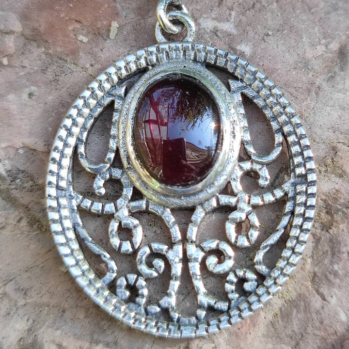 ORECCHINI BALENDU in argento 925 con pietra | Orecchini argento con GRANATO