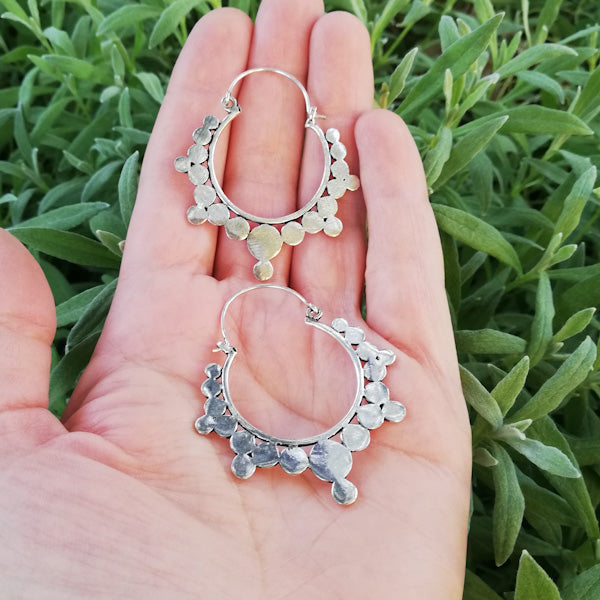 ORECCHINI etnici KEYA in ottone senza pietra | ORECCHINI etnici cerchio | ilmondodiwit.com