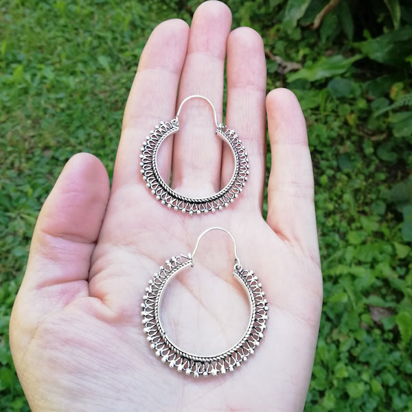 ORECCHINI etnici LARANYA in ottone senza pietra | ORECCHINI etnici spirale | ilmondodiwit.com