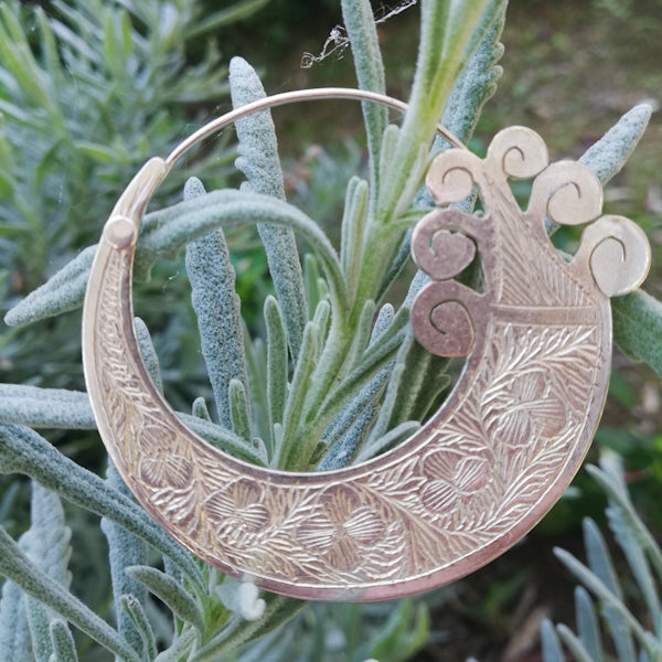 ORECCHINI etnici NISHA in ottone senza pietra | ORECCHINI etnici in ottone | ilmondodiwit.com