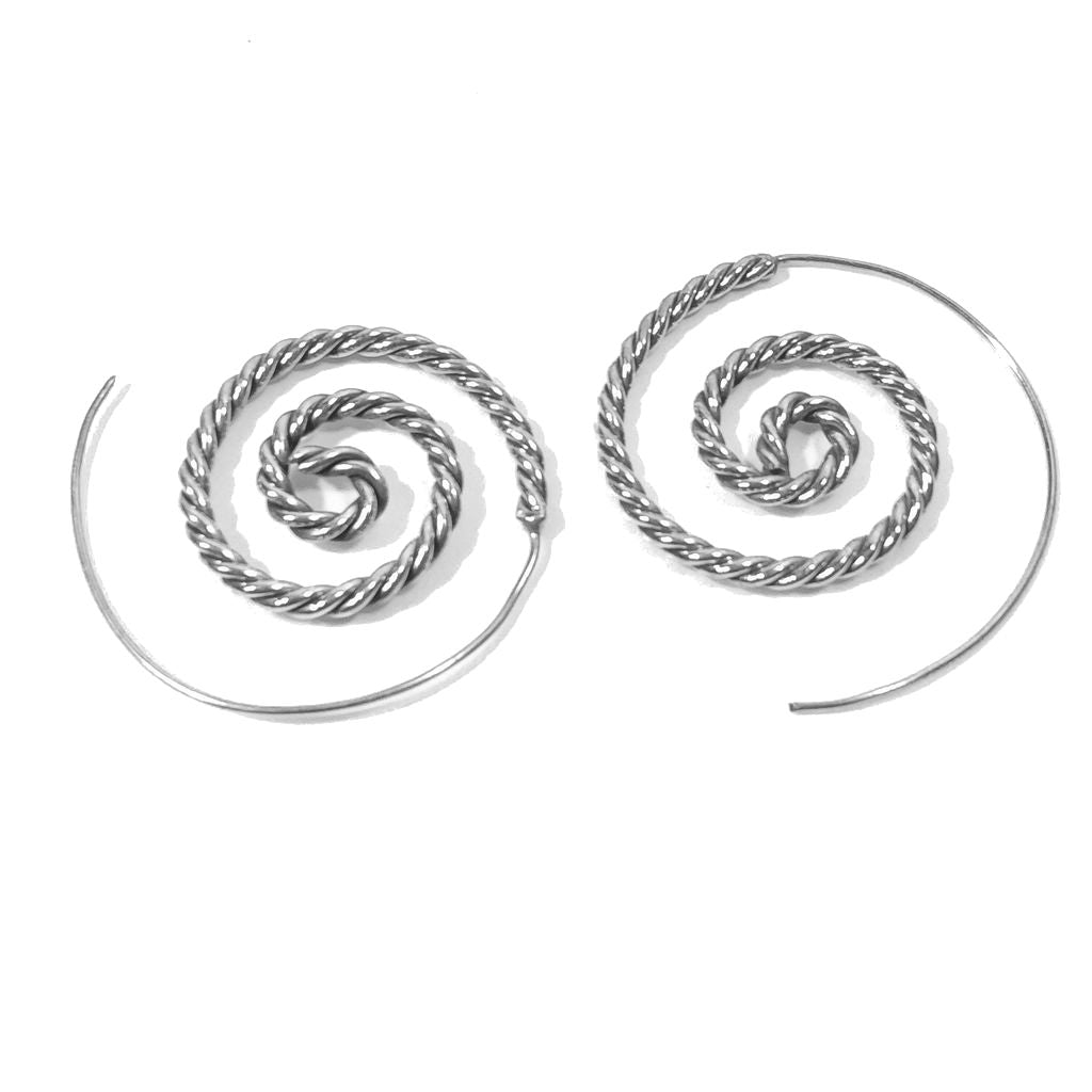 ORECCHINI ETNICI Ottone lucido ORECCHINI | SPIRALE | BOHO style