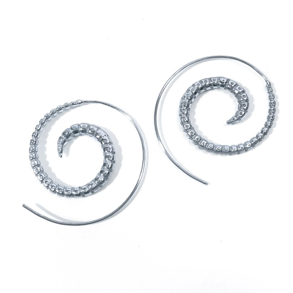 Orecchini etnici a spirale in ottone - MURWARI